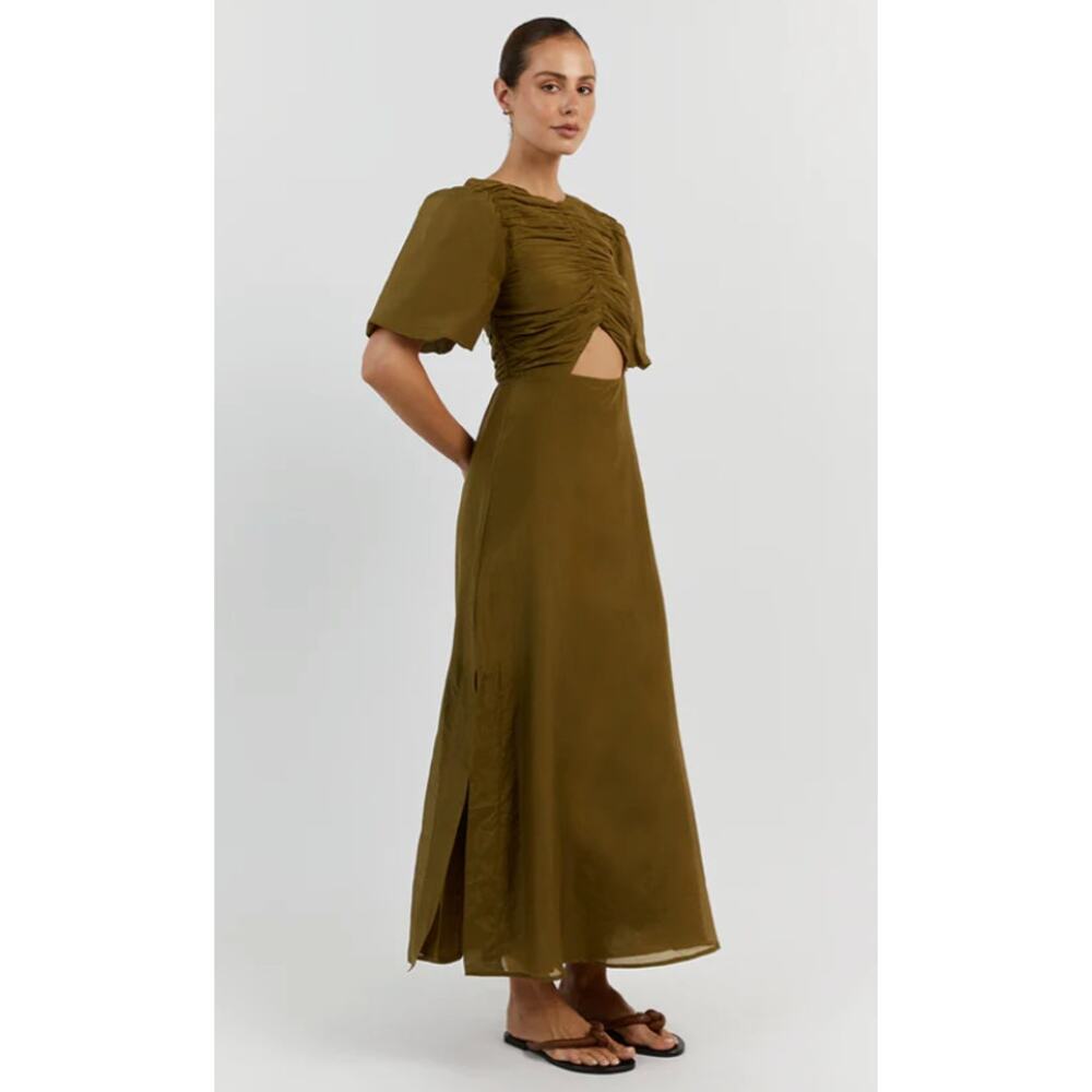 DISSH 6 Frankie Olive Cutout Midi Dress - Picture 2 of 12